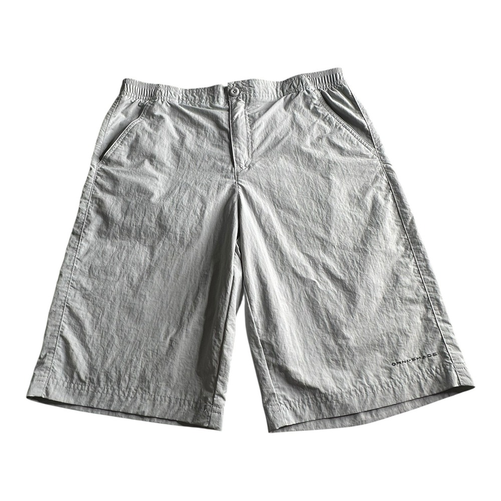Columbia Sportswear Omnishade PFG Grey‎ Shorts Mens Size XL 11 Inseam